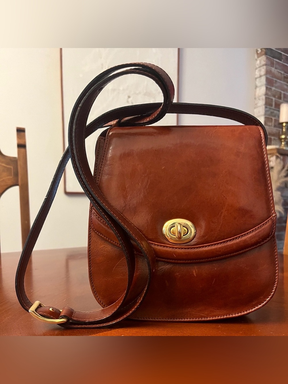 BOSCA OXBLOOD VINTAGE WOMENS FULL GRAIN LEATHER BAG Made in ITALY